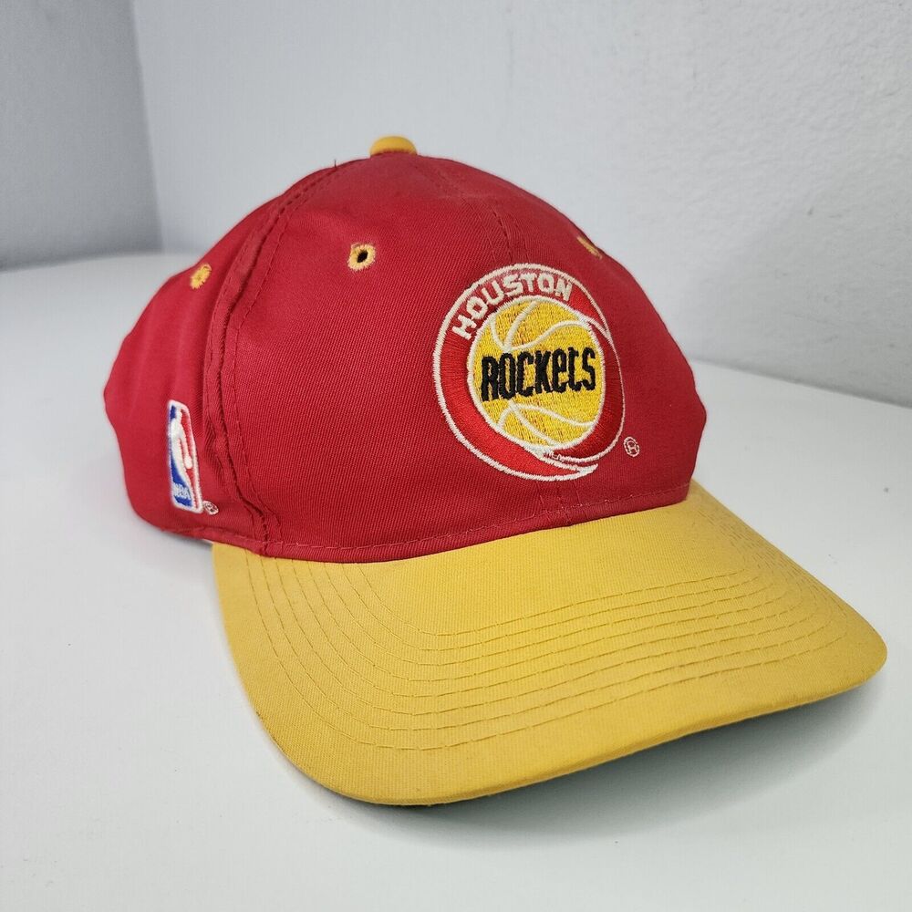 Vintage 90s Houston Rockets Snapback Hat Sports Specialties Back Script Cap NBA